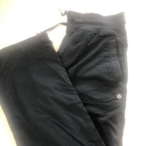 Lululemon Still pants- Lined in Dark Blue.